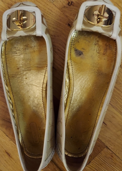 Coach Ballet Flat light khaki & cream size 8 - Picture 3 of 8